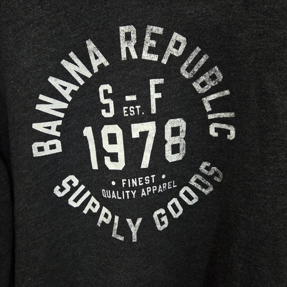 ⭐️Banana Republic Womans Charcoal Sweatshirt Size Med - Picture 3 of 5